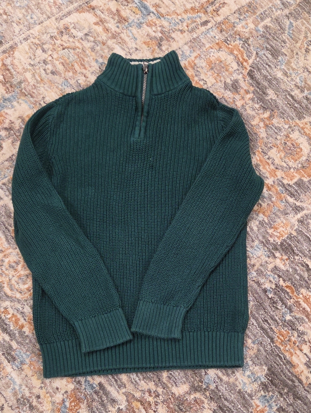 Childrens Place Dark Green Boys Ribbed Sweater